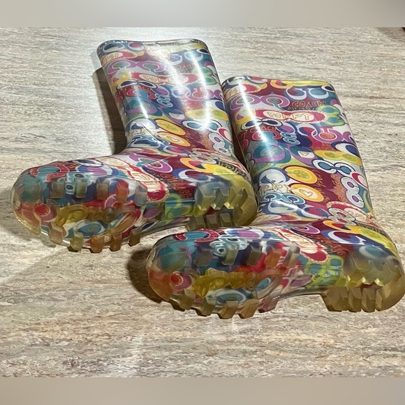Coach Poppy Pixy multicolored tall rain boots - Picture 6 of 14